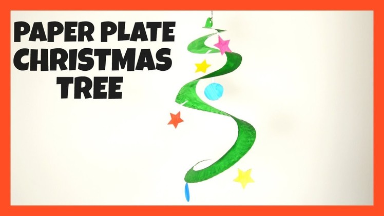 Swirling Paper Plate Christmas Tree - fun Christmas crafts for kids