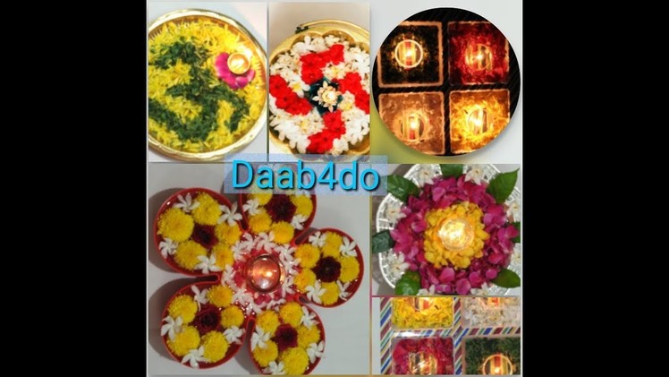 5 DIY with floating, water Diyas and fresh flowers For Diwali || Diwali home decor and diyas||