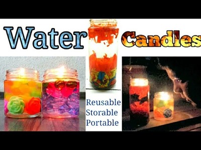 5 ideas 4 Water Candles-DIY crayons, crystal beads, colours, drinking straws, orbeez, jars & bottles