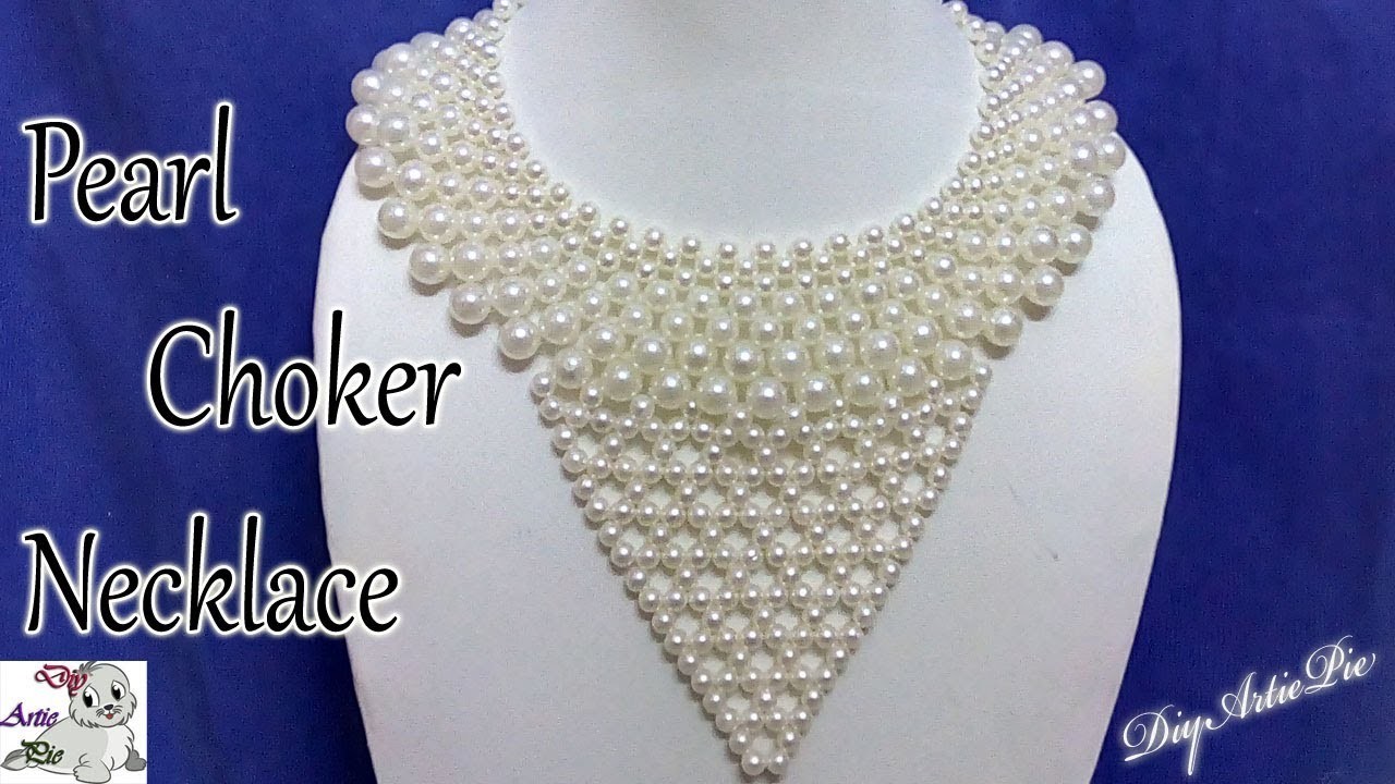 #55 How to Make Pearl Beaded Necklace || Diy || Jewellery Making