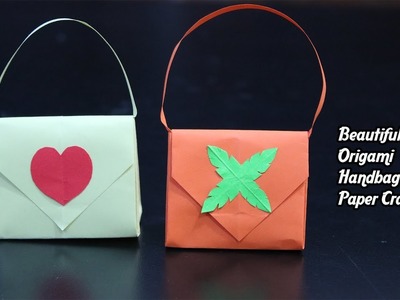 Beautiful Origami Handbags Paper Crafts | DIY Easy Paper Crafts | Origami Kids Bag