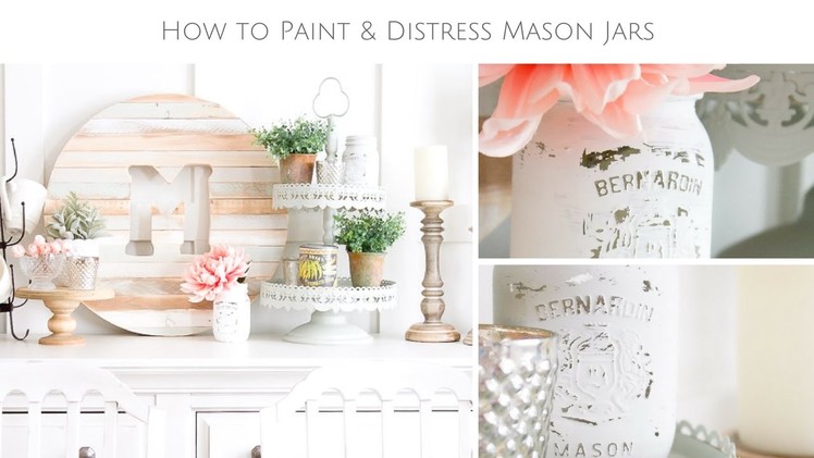 Chalk Painted Mason Jar