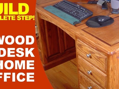 Completed Step Build Your Wood Desk Home Office #Woodworking #Diy