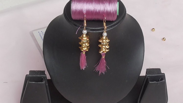 Diwali special Silkthread Tassel earrings||DIY tutorials for Diwali special silk thread tassel drops