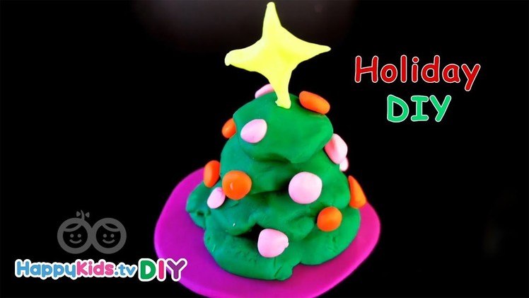 DIY 3D Christmas Tree | PlayDough Crafts | Kid's Crafts and Activities | Happykids DIY