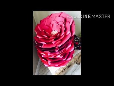DIY 3D Paper flower elegant for Christmas