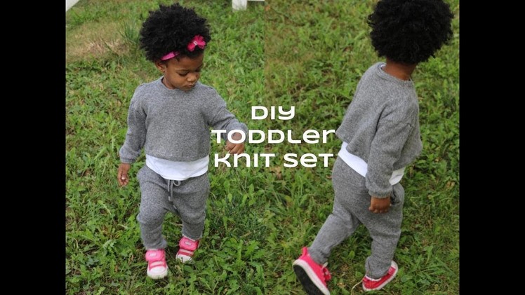 DIY [Beginner sewing] Two piece toddler knit set