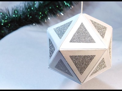DIY Christmas paper ball. Rich Christmas ornament.