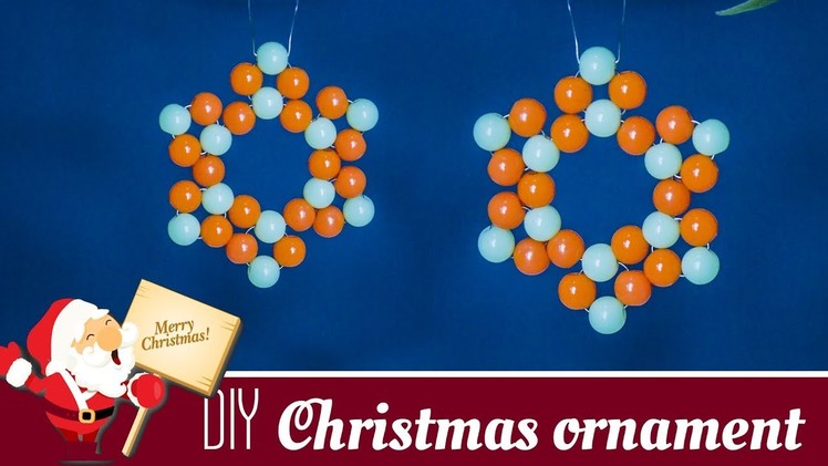 DIY  Christmas star ornaments | Christmas tree decoration | Holiday decor |  Beads art