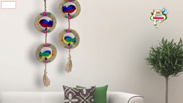DIY Craft Ideas II DIY Woolen Birds Wall Hanging for Home Decoration