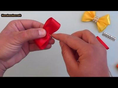 DIY crafts how to make easy Bow| Ribbon Bow Tut | Urdu.Hindi | by Handmade carft