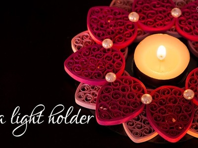 DIY Diwali Decoration Ideas | Tealight. Diya holder | Quilled Tealight holder