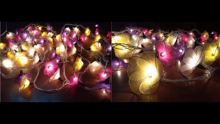 DIY.diwali decoration nylon stocking flower light set
