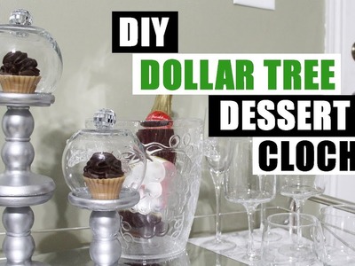 DIY DOLLAR TREE DESSERT CLOCHES DIY Bar Cart Decor Faux Dessert Display