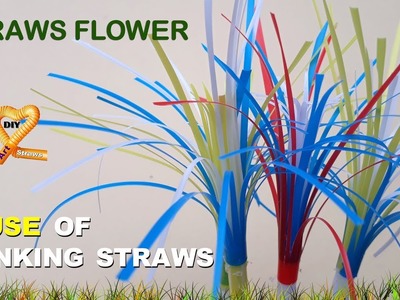 DIY ???? Drinking straws Crafts - Flower making with Drinking Straws easy #DIYArtStraw