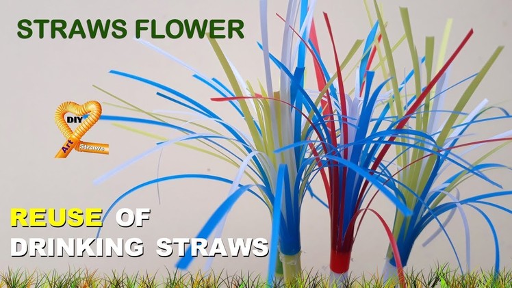 DIY ???? Drinking straws Crafts - Flower making with Drinking Straws easy #DIYArtStraw