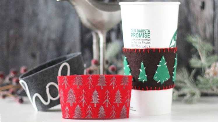 DIY: Felt Coffee Cuffs Holiday Gift Giving with Shari carroll