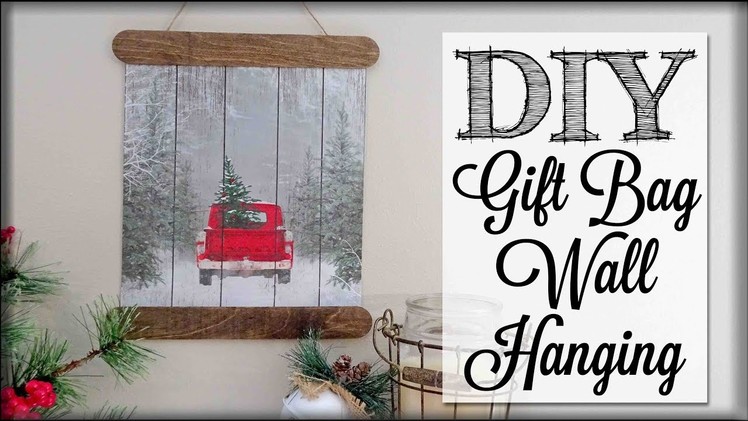DIY Gift Bag Wall Hanging | Dollar Tree Hack
