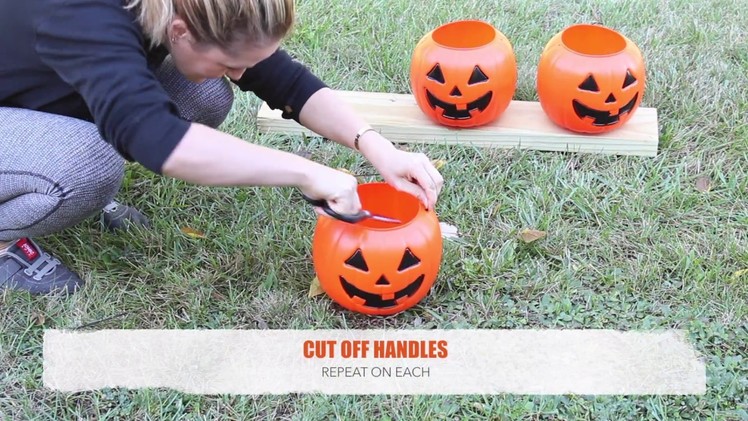 DIY Halloween Pumpkin Pail Planter