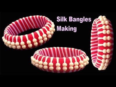 DIY handmade silk thread bangles making new designs at home