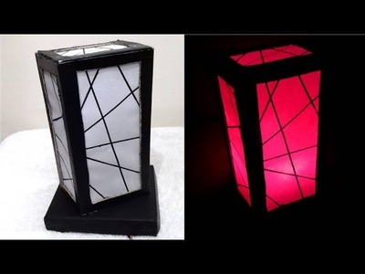 DIY Home Decorating Idea |Best out of Waste | Reuse Old Box | DIY Table lamp | Plastic bottle craft