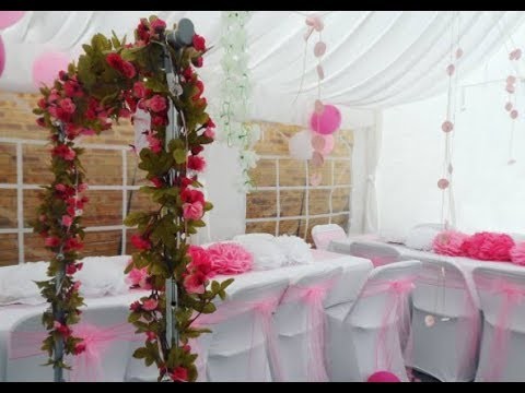 DIY Marquee Decorations Flower Arch, Frame Paper Flowers, Floral Pink Theme