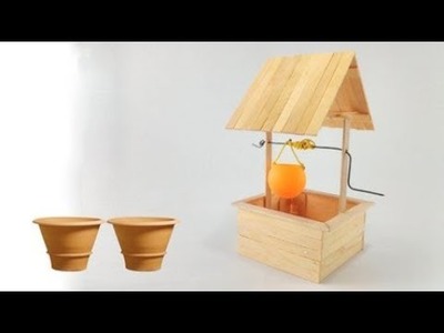 DIY Mini Well From Popsicle Sticks