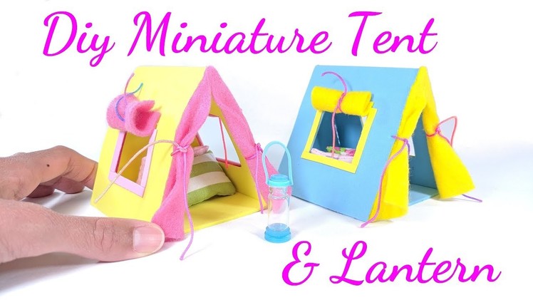 DIY Miniature Dollhouse Tent & Lantern