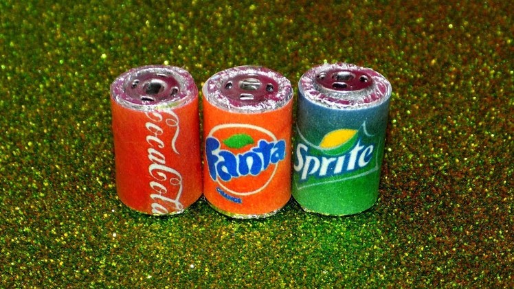 DIY Miniature Soda Cans - How to Make LPS Crafts, LPS Stuff, Doll Accessories & Dollhouse Things