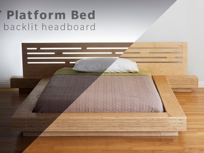 DIY Modern Plywood Platform Bed Part 1 : Frame & Nightstand Build - Woodworking