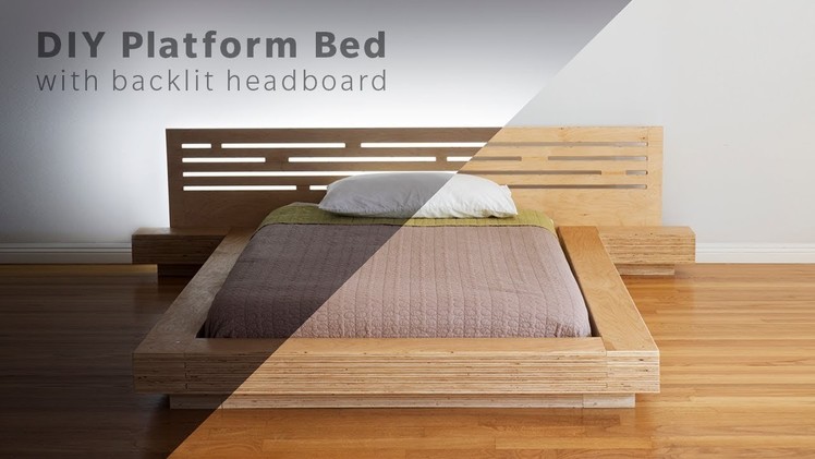 DIY Modern Plywood Platform Bed Part 1 : Frame & Nightstand Build - Woodworking