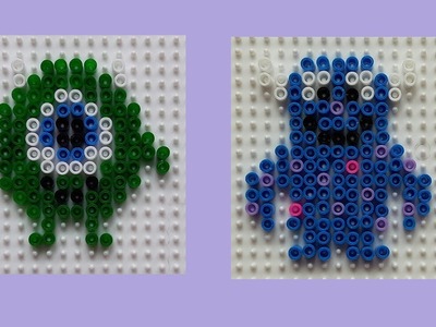 DIY Monsters, Inc. Hama Beads | Mike and Sulley