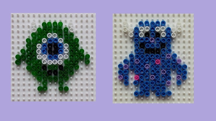 DIY Monsters, Inc. Hama Beads | Mike and Sulley
