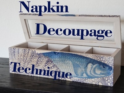 DIY Napkin Decoupage Technique - Decorating Wooden Boxes