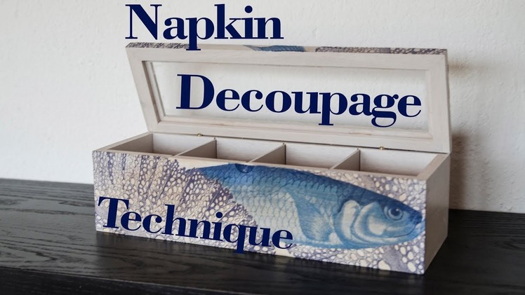 DIY Napkin Decoupage Technique - Decorating Wooden Boxes
