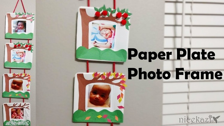 DIY Paper Plate Photo Frame:Photo frame using paper plate