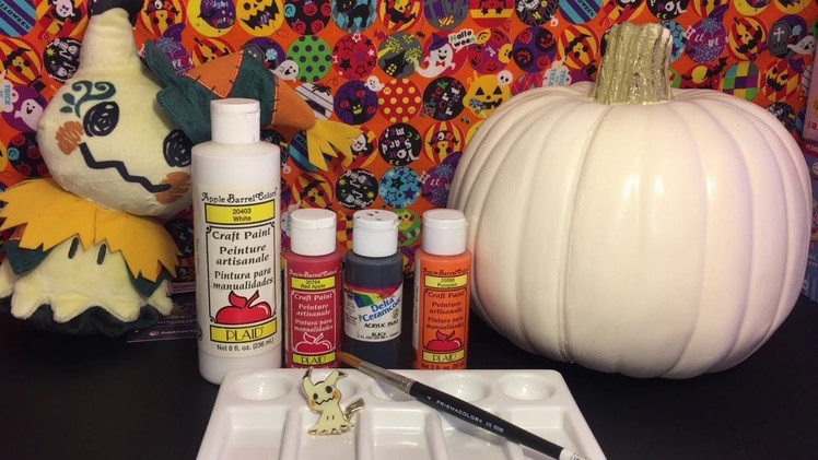 DIY Pokemon Halloween Mimikyu Pumpkin - Do It Yourself Pumpkin Painting Crafts