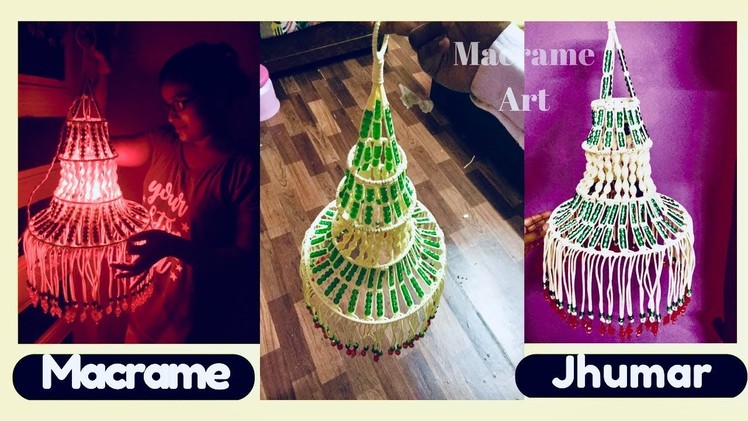 DIY simple macrame Jhumar Macrame Kandil Design | Diwali Special