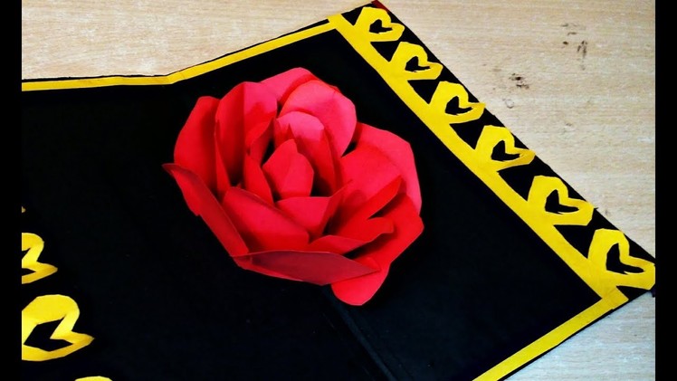DIY Valentine's Day rose POP UP card, Crafts-Handmade Craft