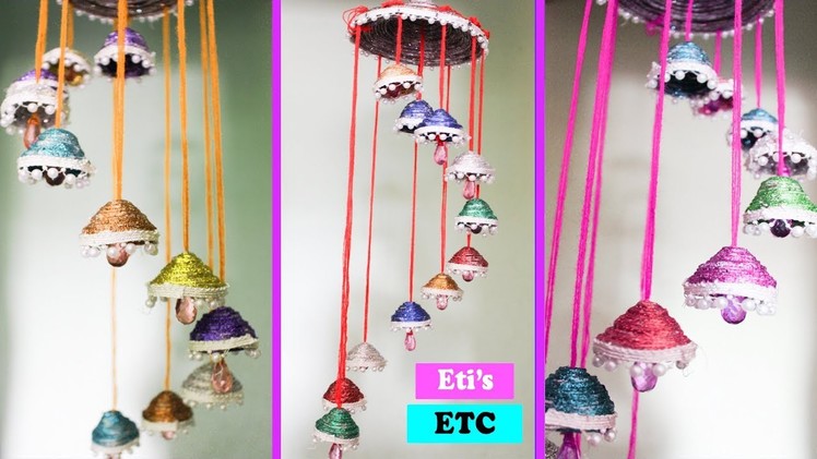 DIY Wind Chime || Wall hanging using News Paper || Room Decoration Idea || Eti's Etc
