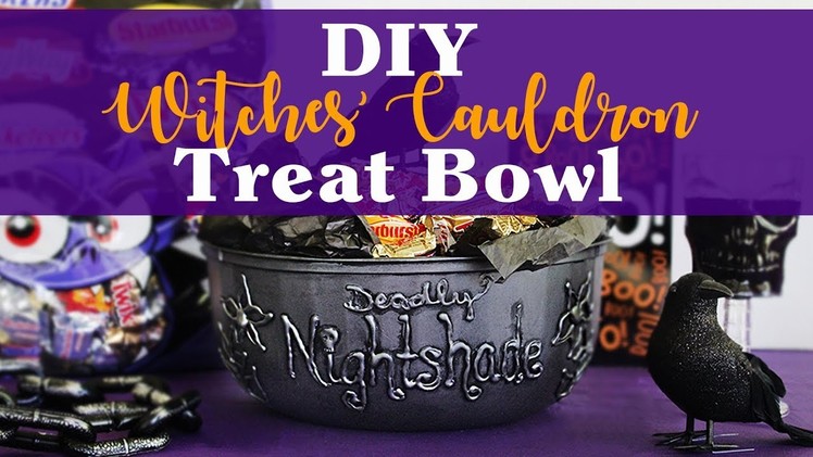 DIY Witches' Cauldron Treat Bowl for Halloween