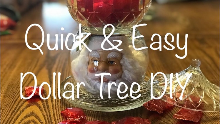 Dollar Tree DIY - Christmas Santa Candy Dish