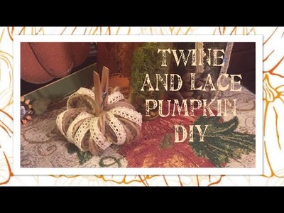 Dollar Tree DIY Lace and Twine Pumpkin ????