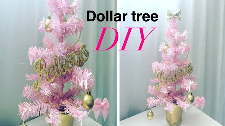 Dollar tree DIY. Pink Christmas tree