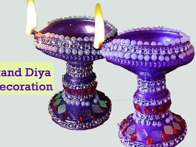 Easy & Creative DIY for Diwali | DIY Stand Diya decoration Idea | Stand Diya Decoration 2017