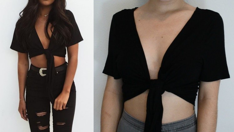 EASY DIY NO SEW TIE CROP TOP | Diy Clothes