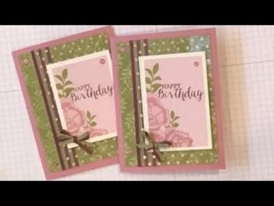 Fast and Beautiful Designer Series Paper Birthday Card
