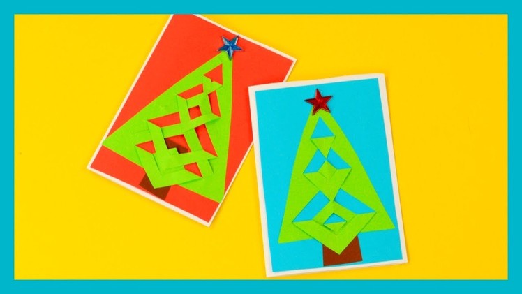 Festive Tree DIY Christmas Card for Kids