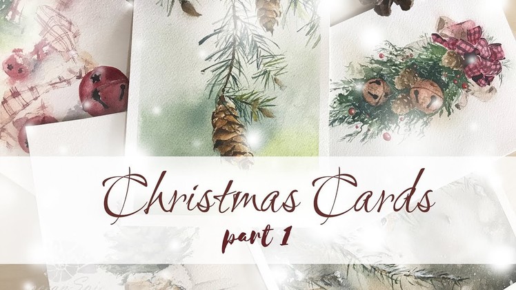 Holiday Greeting  Cards -  Watercolor Painting Tutorial
