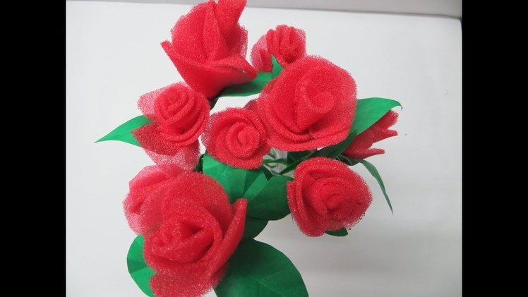 How to make bunch of Roses using foam within 10 minutes.